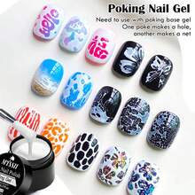 MTSSII 8ml 黑白印花胶，透明印花底胶，双头美甲工具，点钻笔，用于搭配凝胶指甲油打造蕾丝花边图案美甲