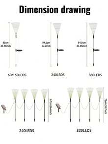 户外太阳能烟花灯，8种灯光模式，IP65防水，8种星爆灯光模式，户外节日景观草坪灯，适用于小径、花园、庭院、凉亭、草坪、门廊、露台、婚礼、派对、节日、聚会、情人节装饰 - 60/150/240/320/360颗LED灯珠（暖白光、彩色、白色） - 煙火 - 查看 11