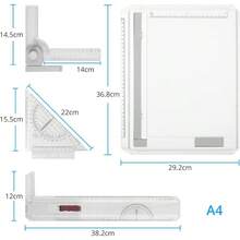 A4 Multifunction Drafting Table | Adjustable Measuring System, Angle ...