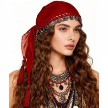 1PC Belly Dance Jewelry Coin Headscarf Dance Performance Accessories Headgear Folk Hat(The Outer Packaging Of The Product Is Shipped Randomly)Product Color Shipped With - Multicolor - View 9