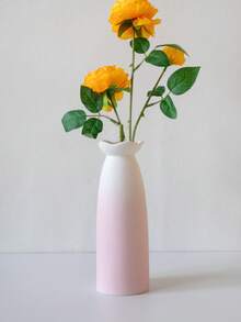 1个粉色陶瓷花瓶，适合插花、收纳和现代家居装饰 - 粉色 - 查看 6