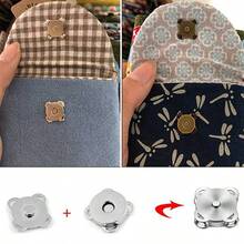 20pcs/4pcs/10pcs DIY Magnetic Buttons, Cartoon Magnetic Invisible Buttons For Sewing, Clover Magnetic Buttons, Sewing Buttons, Metal Invisible Sewing Buttons, Wallet Clasp Fasteners, DIY Craft Package Wallet Clasp Accessories Replacement, Backpack Handbag, Bag Accessories Wallet Clasp Wallet Clasp, 14mm Craft Knitting Button Set, Magnetic, Sewing, Craft, Wallet, Bag, Clothing, Sewing Cartoon Magnetic Buttons, DIY Buttons