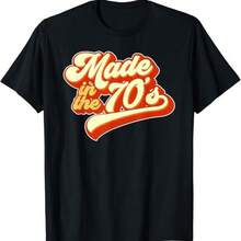 Retro T-Shirt Made In The 70s - 黑色 - 查看 12