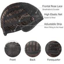 男士短款棕色假发，自然层次感合成假发，适合万圣节角色扮演派对。 - 彩色 - 查看 6