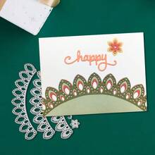 Creative Flower Border Metal Cutting Dies, DIY Scrapbooking Album And Embossing Stencil, Greeting Card Making Tool, Card Paper Cutting Crafts ,Gift Card Making Template Die Cuts.