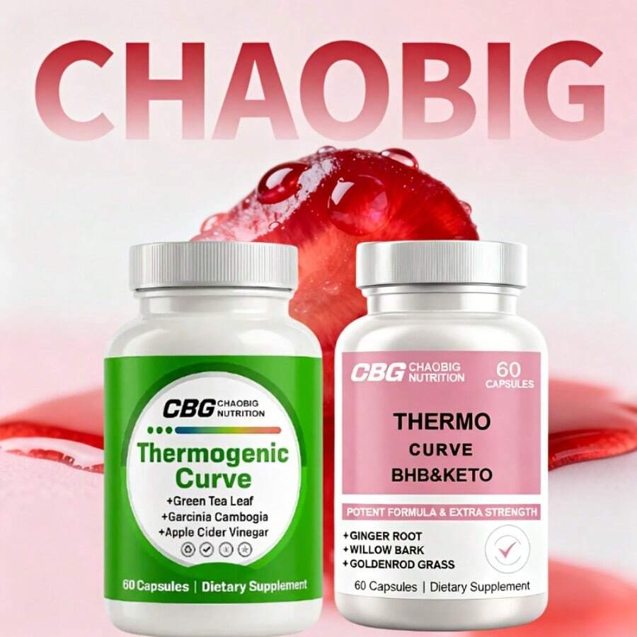 Good Bye Big Belly - Thermogenic Curve And Thermo Curve BHB & KETO | Dietary Supplement With Green Tea Leaf, Garcinia Cambogia, Apple Cider Vinegar, Ginger Root, Willow Bark, Goldenrod Grass - Suitable For Women And Men - Capsules - Packaging May Vary - Thermogenic Curve - 查看 1