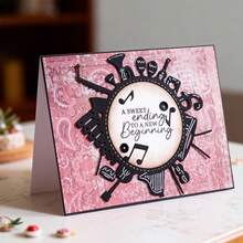 创意音乐金属切割模具，DIY剪贴簿相册和压花模板，贺卡制作工具，卡片纸切割工艺品，礼品卡制作模板模切。