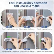 Lumbor37 Seguros para Cajones 8 Pcs, Seguros para Puertas y Cajones Bebé, Adhesivo de Resistencia, Apto para Armarios Refrigeradores para Proteger  Bebé(default) - Multicolor - Ver 6