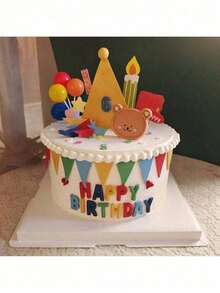 1个带凸起字母的3D硅胶模具 - 非常适合巧克力、糖果和蛋糕装饰，是DIY手工艺品和生日烘焙的理想之选 - 彩色 - 查看 4