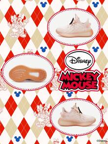 Disney 1 Pair Official Collaboration  Children's Sports Shoes, Suitable For Daily, Holiday, Sports And Outdoor Activities. Comfortable, Fit Foot Shape, Non-Slip, Breathable. (Boys' Sports Shoes, Boys' Casual Shoes, Children's Sports Shoes, Girls' Sports Shoes, Girls' Casual Shoes) - Pink - View 4