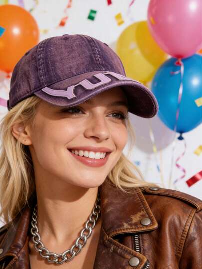 1顶“TENGO DOS TITULOS PAPA Y ABUELO”印花可调节水洗复古棒球帽，男女通用棉质防晒运动帽，理想礼物