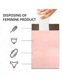 Sacs de récupération de serviettes hygiéniques portables, pochette de collecte de déchets de grande capacité pour tampons et serviettes, rouge à lèvres, pinceaux, pièces de monnaie, petits objets, sac de rangement multifonction, sacs poubelle pour serviettes hygiéniques, utilisation de toilettes extérieures, sacs à vomi, essentiels de voyage, essentiels de règles - Multicolore - Voir 5