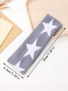 1 Stück Damen Stirnband, Streetwear Sternenmuster, Sichelmond Stickerei, geeignet für Laufen, Radfahren, Yoga Training Haarband Lauf Accessoires Yoga Kopftuch Sport Schweißband - Verschiedenfarbig - Übersicht 4