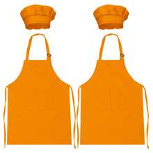 2pcs/Set Kids Apron And Chef Hat Set, Boys & Girls Apron With 2 Pockets, Adjustable, Children's Painting Apron, Suitable For Cooking, Classroom, Baking, Painting, Crafts, BBQ, DIY, Party, Ages 6-13 - Multicolor - View 12