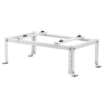 Mini Split Ground Stand, Adjustable Anti-Vibration Mini Split Stand For 9000-24000 BTU Ductless Air Conditioner Heat Pump, Heavy Duty AC Base Bracket Floor Mount W/ 551LBS Max. Load Capacity
