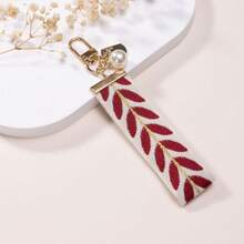 1pc Woven Faux Pearl Decor Fashion Keychain, Pearl Bag/Car Keychain, Gift For Women, Birthday, Valentine's Day, Best Friend - Multicolor - View 12