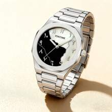 1pc Men's Quartz Watch, Luminous Fashion Business Calendar Wristwatch, Suitable For All Occasions, Looks Great On Any Man - one-size - View 3