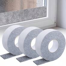 3 Rolls Window Anti-Condensation Absorbing Strips, Self-Adhesive Reusable Anti-Condensation Felt Sealing Tape To Absorb Moisture And Keep Dry - Multicolor - View 2