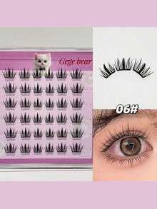 24 Animal Series Glue-Free False Eyelashes,Long-Lasting High Viscosity,Curled Natural And Light False Eyelashes - L - View 11