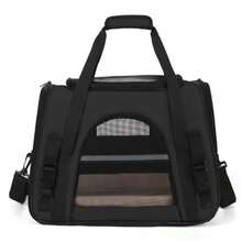 IISVGE 安全拉链防逃脱宠物背包 | 宽敞透气可折叠猫狗旅行包 | 符合航空公司标准的可折叠透气宠物包，情人节礼物 - 彩色 - 查看 17