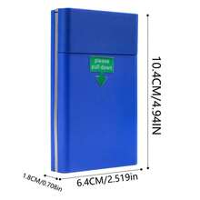 1 hộp đựng thuốc lá thời trang sáng tạo có nắp trượt, hộp đựng thuốc lá thon dài có nắp trượt, hộp đựng thuốc lá bằng nhựa dành cho thuốc lá mỏng, chống áp suất và chống ẩm, nhiều màu sắc để lựa chọn. - Nhiều màu - Xem 4