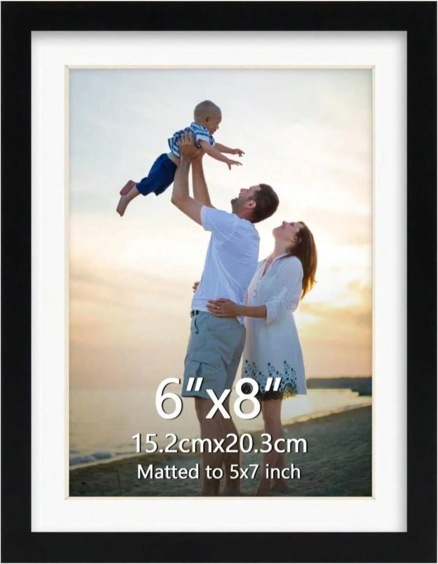 Hoikwo 16x16 Dark Brown Plastic Frame With Plastic Cover, Display Pictures 8x8 With Mat Or 16x16 Without Mat, 1 Pack 16 By 16 Frame For Wall Hanging - ColorB - 查看 1