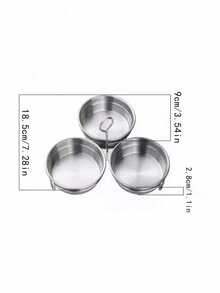 1 Set Stainless Steel Egg Cooker, Non-Stick Multi-Function Egg Poacher Mold, Suitable For Steaming Kitchen Tool - Silver - View 10