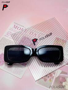 Diamond Heart Cross 1 pieza Gafas de moda cuadradas retro para mujer, de alta gama para rostro ancho y estilizador, con montura cuadrada pequeña de estilo europeo y americano con , decoradas con cristales de corazón y cruz, incluye (estuche de gafas + correa de gafas + paño de gafas) - Multicolor - Ver 10