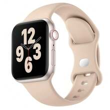 Soft Silicone Sport Band Compatible For Watch Bands Women Men, Waterproof  Strap Fits 38mm 40mm 41mm 42mm 44mm 45mm 46mm 49mm Watch Ultra 3/2/1 And Series 11/10/9/8/7/6/5/4/3/SE,42mm(Series321)/44mm/45mm/46mm/49mm,Milktea - 奶茶 - 查看 1