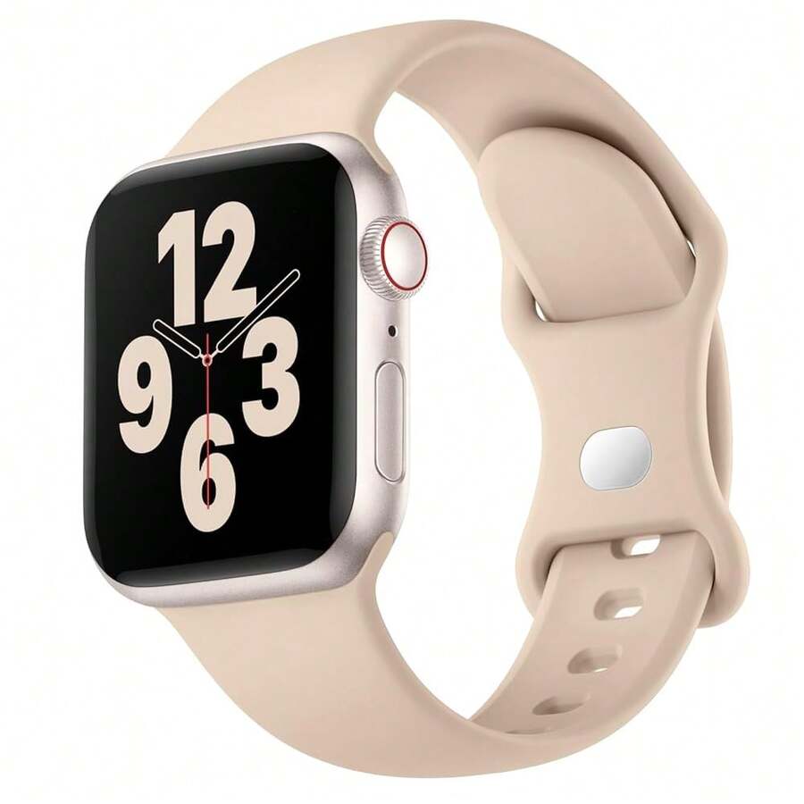 Soft Silicone Sport Band Compatible For Watch Bands Women Men, Waterproof Strap Fits 38mm 40mm 41mm 42mm 44mm 45mm 46mm 49mm Watch Ultra 3/2/1 And Series 11/10/9/8/7/6/5/4/3/SE,42mm(Series321)/44mm/45mm/46mm/49mm,Milktea - 奶茶 - 查看 1