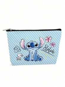 1pc Disney Stitch Cosmetic Bag - Lightweight Multifunctional Zipper Makeup Pouch, Cute Cartoon Disney Design, Large Capacity Handbag Organizer, Makeup Travel Toiletry Bag, Suitable For Women - Multicolor - View 5