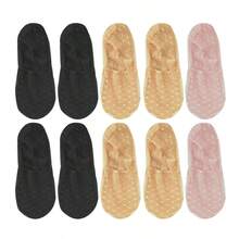 5 Pairs Of Women's Transparent Invisible Fishing Net Socks With Exquisite Polka Dot Pattern And Lace Trim, Showcasing Feminine Elegance - Multicolor - View 9
