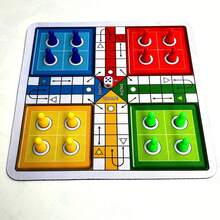 LUDO Board Game With Numbered Pieces And Dice - Classic Strategy Tabletop Game Suitable For Family Game Nights, Parties And Travel - Multipurpose Board Can Be Used For Pieces - 2-4 Player Competitive Game - Multicolor - View 8