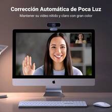 Cmara Web HD con Micrfono, 1080P30FPS, PlugPlay, HD Correccin de Luz Automtica, Cmara Web de Vdeo USBA con Vista de 85 para Transmisin en Vivo, Conferencia, Videollamada, Juego - Gris Espacial - Ver 9