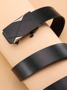 3pcs/1pc Men's Formal Style Automatic Buckle Belt, Versatile Use, Suitable For Husband, Men And Family Members For Daily Life And Formal Occasions - Multicolor - View 3