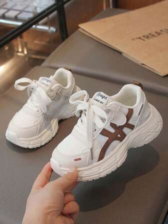 1 Pair Kids Breathable Mesh Soft Bottom Non-Slip Sports Shoes, Toddler Walking Shoes, Versatile Casual Outdoor Running Sneakers For Boys And Girls, Suitable For Spring, Summer, Autumn And Winter