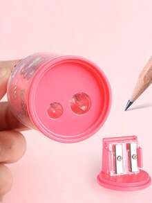 Back To School Dual Hole Cartoon Pencil Sharpener, Mini Compact Manual Rotary Pencil Sharpener, School Supplies Prize