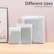 50-Pack White Frosted Transparent PE Zipper Bags – Self-Sealing Storage Packaging Pouches For Clothing With Bone Slider Closure For Moth Protection - Double Layer Thickness 0.00244" /0.062mm/2.4409mil/6.2c - 50 White Packaging Bags - View 11