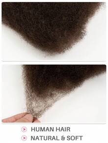 1PC Afro Kinky Bulk Human Hair For Mini Twists Knotless Godness BOHO Braids 4C Afro Kinkys Bulk Braiding Hair Extension Natural Black Color 99J Burgundy Honey Blonde Brown Multiple Colors QVR Queen Virgin Remy - S2 - 查看 4