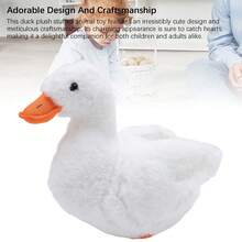 Cute And Realistic White Duck Figurine - Realistic Plush Toy For Children, Nursery Decoration, Birthday Gift, Baby Shower Gift, Collectible Animal Model For All Ages - White - View 4