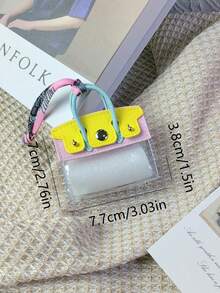 Mini Transparent Coin Purse Lipstick Bag Headphone Bag Bag Pendant Car Key Bag Pink White Yellow Light Gray Beige Light Pink Small Bags Girls' Gifts Christmas Gifts Daily Travel Wear For Women Money Wallet Mini Wallet Purse Wallet Small Wallet Coin Wallet - Multicolor - View 3