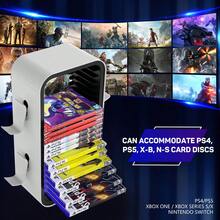 IINE Game Card Disc Box Tape Storage Rack, Compatible With 2, Switch 1 Pro Controller, Series X/S, One Controller, Slim Controller, And Others. The Disc Box Stand Is A Storage Rack That Is Compatible With 2 Accessories. It Supports 18 Game Discs And 4 Game Controller Joysticks. Made Of ABS Material