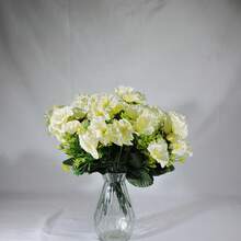 户外仿真花卉非常适合用于户外庭院花篮、花卉展示、营造春季田园风情、家居装饰，牵牛花仿真植物，6支装 - 彩色 - 查看 3