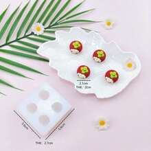 Molde de silicona en forma de frutas (mangostán y frambuesa) para hacer juguetes de apretón, molde de decoración de resina DIY - Blanco - Ver 6