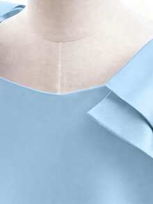 Baby Girl Cute Bow Off Shoulder Strap Tulle Princess Dress, Birthday Party, Christmas - Baby Blue - View 6