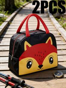 Cartoon Lunch Box Bag, Handheld Lunch Bag, Insulated Lunch Box, Elementary Student Lunch Bag, Office Worker Lunch Bag - Multicolor - View 14