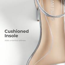 Women Low Heel Pump Sandals Open Toe Dress Shoes Ankle Strap Chunky Block Heeled Sandals For Autumn Prom Wedding Party Daily Wearing - 銀拍 - 查看 3