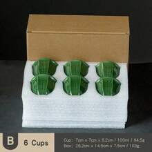 6pcs/Set Embossed Ceramic Tulip Cups (100ml) - Arabic Style Matcha And Coffee Cups, Suitable For Eid Al-Adha