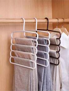 2个/1个衣柜收纳衣架，5层塑料围巾架，裤架，围巾领带整理架，衣橱收纳架 - 白色 - 查看 3
