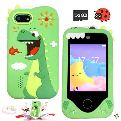 Kids Smart Toy Phone With 2.8" HD Touchscreen, Dual Cameras For Selfie & Video Recording, Multiple Educational Games - Perfect Christmas/Birthday Gifts For Boys & Girls Ages 3-12